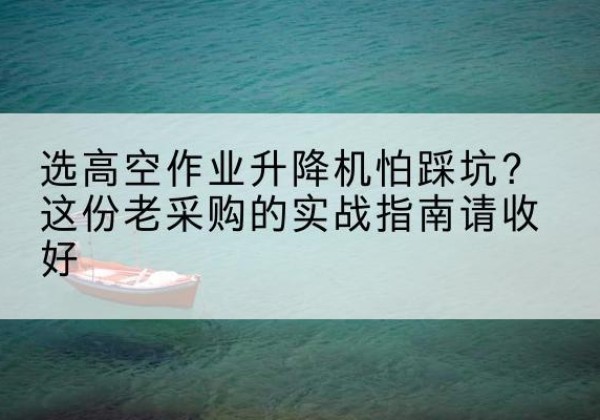 桑植高空作业升降机厂家推荐-选高空作业升降机怕踩坑？这份老采购的实战指南请收好
